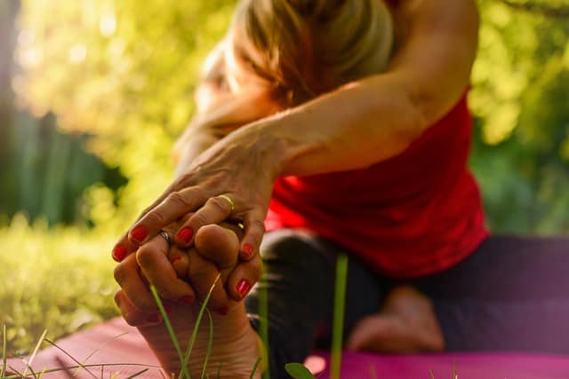 Person practising TRE body-based stress release exercise